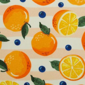 Baumwolldruck Fruits Orangen auf Orange von Swafing